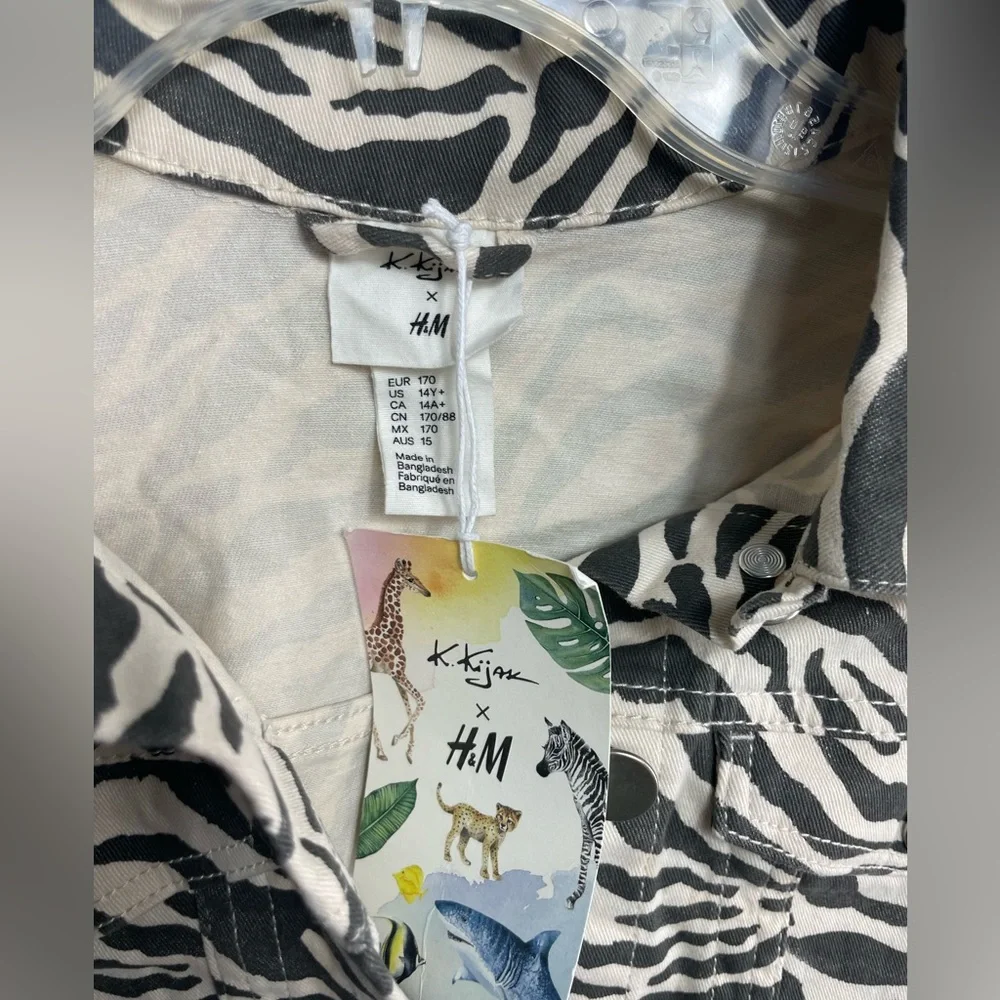 K. Kijak x H&M Zebra Print Cropped Jacket
